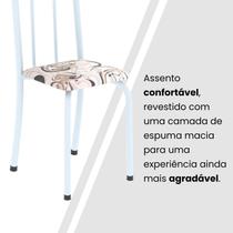 Kit 4 Cadeiras Tubular 96x36x41 Cm Iris B Kit 4 Cadeiras Tubular 96x36x41 Cm Iris B