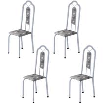 Kit 4 Cadeiras Tubular Bianca