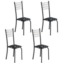 Kit 4 Cadeiras Tubular Dany 95x37x40 Cm Kit 4 Cadeiras Tubular Dany 95x37x40 Cm