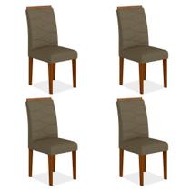 Kit 4 Cadeiras Vitória Wood Sala De Jantar Cin/capu - Móveis Arapongas