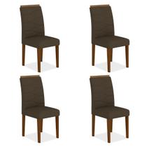 Kit 4 Cadeiras Vitória Wood Sala De Jantar Cin/marr - Móveis Arapongas Kit 4 Cadeiras Vitória Wood Sala De Jantar Cin/marr - Móveis Arapongas