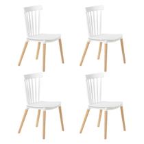 Kit 4 Cadeiras Windsor Eames de Jantar Branca