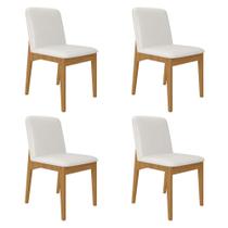 Kit 4 Cadeiras Windsor Estofadas Em material sintético Cinamomo/cori Branco - M.a Kit 4 Cadeiras Windsor Estofadas Em material sintético Cinamomo/cori Branco - M.a