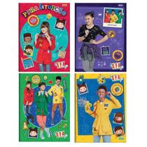 Kit 4 Caderno Brochura Pequeno Dpa Detetives Prédio Azul 96 Fls