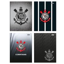 Kit 4 Caderno Corinthians Brochurão 80fls Oficial Timão Fiel