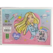 Kit 4 Caderno Desenho Cartografia Espiral 48 Folhas Barbie