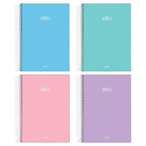Kit 4 Caderno Universitário Espiral Grande Tom Pastel 80 folhas Kit 4 Caderno Universitário Espiral Grande Tom Pastel 80 folhas