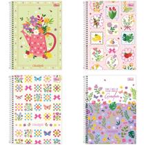 Kit 4 Cadernos 10 Matérias 160fls Universitário Charme Tilibra