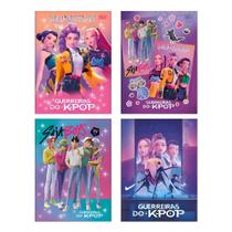 Kit 4 Cadernos Brochurao Gurreiras do K-pop 80Fls Tilibra