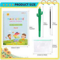 Kit 4 Cadernos com caneta magica grande,as letras desaparecem