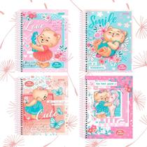 Kit 4 Cadernos Espiral Ursinho Unicornio 80Fls Sortidos - Sao Domingos Kit 4 Cadernos Espiral Ursinho Unicornio 80Fls Sortidos - Sao Domingos