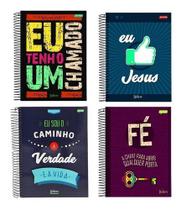 Kit 4 Cadernos Fé Believe 96fls - Jandaia Kit 4 Cadernos Fé Believe 96fls - Jandaia