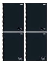 Kit 4 Cadernos Foroni 80 Folhas Preto Basico Class Escolar Kit 4 Cadernos Foroni 80 Folhas Preto Basico Class Escolar