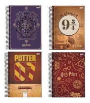 Kit 4 Cadernos Harry Potter Espiral 96fls Jandaia - Sortido