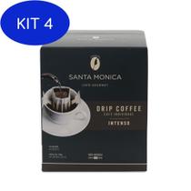 Kit 4 Café Drip Coffee Intenso Santa Mônica