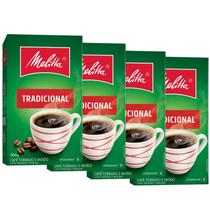 Kit 4 Café Torrado e Moído Tradicional 500g Melitta Intenso Kit 4 Café Torrado e Moído Tradicional 500g Melitta Intenso