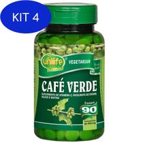 Kit 4 Café verde 90 Capsulas 400mg Unilife