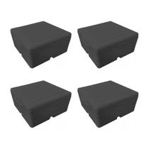 Kit 4 Caixa Balun de Passagem para Cftv Retangular Preta 9x9cm - Acton