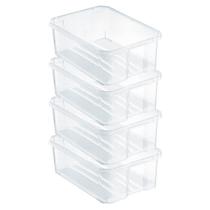 Kit 4 Caixa Bandeja Organizadora Plástica Pequena Para Acessórios Kit 4 Caixa Bandeja Organizadora Plástica Pequena Para Acessórios