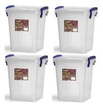 Kit 4 Caixa Box Master 4,2 Litros Com Trava N482 - Niquelar