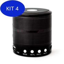 Kit 4 Caixa de som bluetooth mini speaker space line WS-887