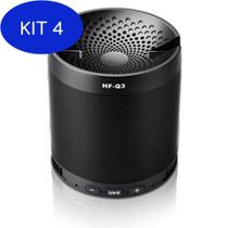 Kit 4 Caixa De Som Bluetooth Mp3 USB Pendrive SD FM Viva Voz