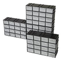 Kit 4 Caixa Gaveteiro Organizador Plástico C/16 Gavetas 7001