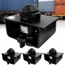 Kit 4 Caixa Lock Engate Container Acoplamento Conteiner 4 Un