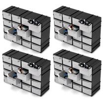 Kit 4 Caixa Organizadora Gaveteiro Para Ferramentas Pescas Com 64 Gavetas Empilhavel Plastico Kit 4 Caixa Organizadora Gaveteiro Para Ferramentas Pescas Com 64 Gavetas Empilhavel Plastico