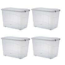 Kit 4 Caixa Organizadora Gigante Container 150l Com Roda