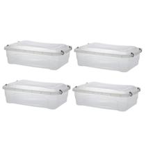 Kit 4 Caixa Organizadora Pratic Box 10L Transparente