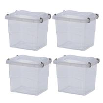 Kit 4 Caixa Organizadora Pratic Box 3 Litros Com Travas
