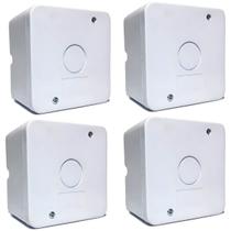 Kit 4 Caixa Plastica Organizadora Camera Cftv - Branca Kit 4 Caixa Plastica Organizadora Camera Cftv - Branca