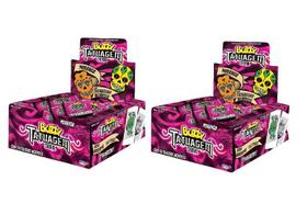 Kit 4 Caixas Chiclete Buzzy Tattoo Morango 400 Un Total