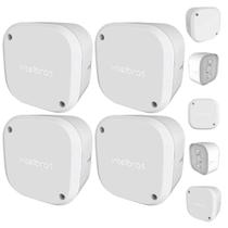 Kit 4 Caixas de Passagem Intelbras VBOX 1100 Branca Instalação Interna para Câmeras CFTV