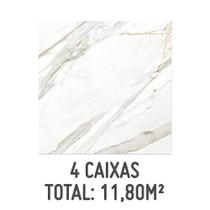 Kit 4 Caixas de Porcelanato Polido Calacata Premium 121x121cm com 2,95m²