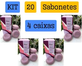 Kit 4 caixas de sabonete Ameixa e Flor de baunilha total 20 sabonetes - Refrescante