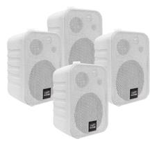 Kit 4 Caixas De Som Ambiente Mxt Mxk-25 Cor Branca