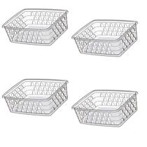 Kit 4 Caixas Decorativa Cesto Organizador Multiuso Transp Kit 4 Caixas Decorativa Cesto Organizador Multiuso Transp