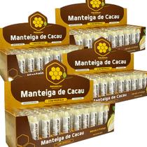 Kit 4 Caixas Display Manteiga de Cacau Hidratante Labial Batom Protetor Tradicional Própolis 100% Puro Natunectar 200 Unidades
