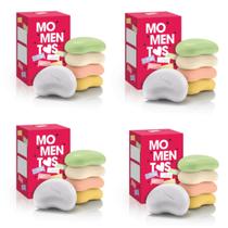 Kit 4 Caixas Estojo Sabonete Hidratante Momentos, 5 x 80g Jequiti (novo)