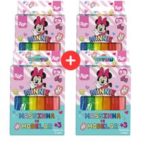 Kit 4 Caixas Massinhas de Modelar DAC 90G 6 Cores - Minnie