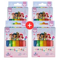 Kit 4 Caixas Massinhas de Modelar DAC 90G 6 Cores -Princesas Kit 4 Caixas Massinhas de Modelar DAC 90G 6 Cores -Princesas