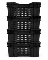 Kit 4 Caixas Multiuso Hortifruti 49L Super Resistente PRATIKA Kit 4 Caixas Multiuso Hortifruti 49L Super Resistente PRATIKA