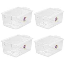 Kit 4 Caixas Organizadora 4L com Travas e Alças Laterais Bel Ordene Escola Casa Closet Kit 4 Caixas Organizadora 4L com Travas e Alças Laterais Bel Ordene Escola Casa Closet