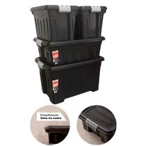 Kit 4 Caixas Organizadoras 53L, 31L e 20L c/ Rodinhas e Travas Kit 4 Caixas Organizadoras 53L, 31L e 20L c/ Rodinhas e Travas