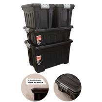 Kit 4 Caixas Organizadoras 53L, 31L E 20L Rodinhas E Travas