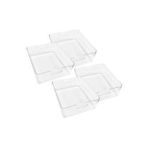 Kit 4 Caixas Organizadoras Acrílico Multiuso Cristal 7,5L Kit 4 Caixas Organizadoras Acrílico Multiuso Cristal 7,5L