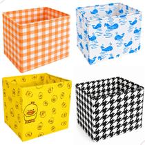 Kit 4 Caixas Organizadoras Dobráveis Multiuso Organizador para Gaveta Quarto