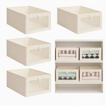 Kit 4 Caixas Organizadoras Multiuso 40x27x17cm Para Roupas e Objetos